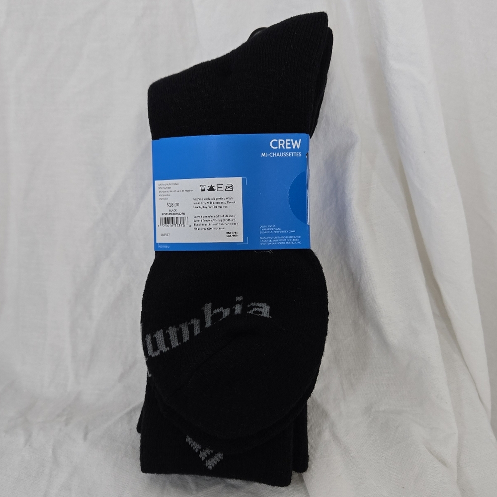 Men's Columbia Black Wool Socks - Picture 2 of 2
